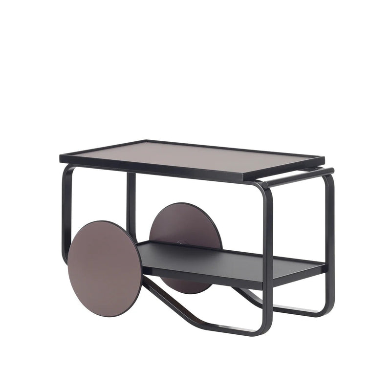 Tea Trolley 901 - Artek Trolleys + Carts - White Laminate Shelves - HORNE