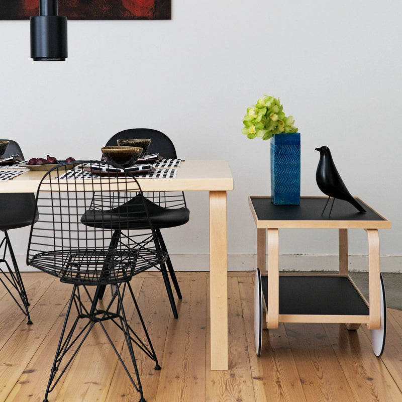 Tea Trolley 901 - Artek Trolleys + Carts - White Laminate Shelves - HORNE