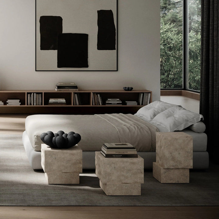Temple Coffee Table - 101 Copenhagen Coffee Tables - Low - Limestone - HORNE