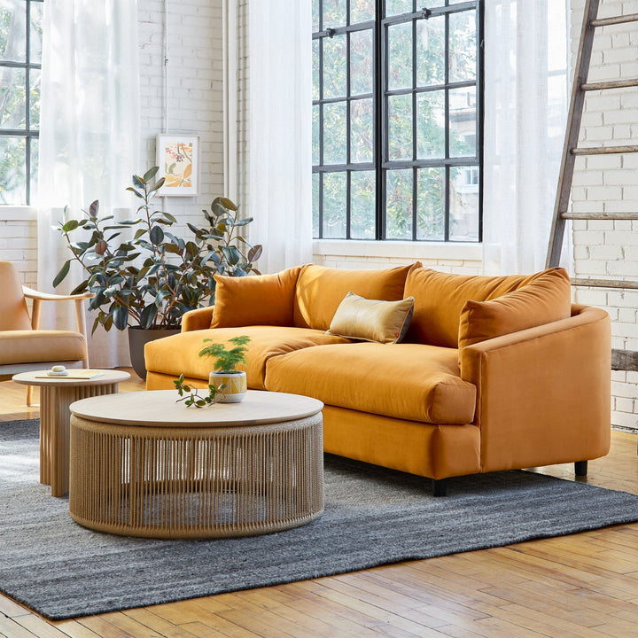 Thalia Sofa - Gus* Modern Sofas - Velvet Rust - HORNE