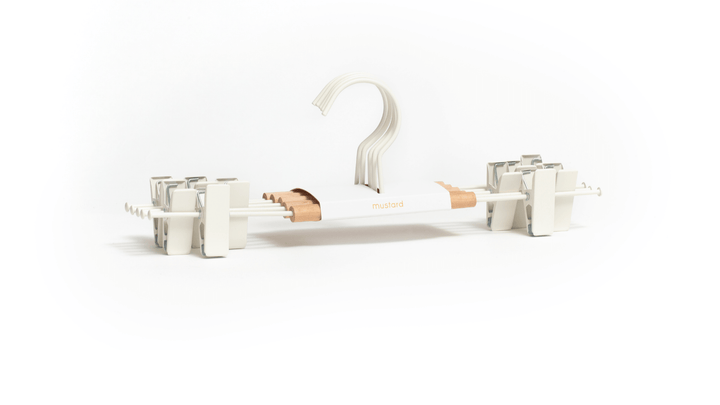 The Hangers - Mustard Made US Storage + Organization - Adut Clip Hanger - Chalk - HORNE