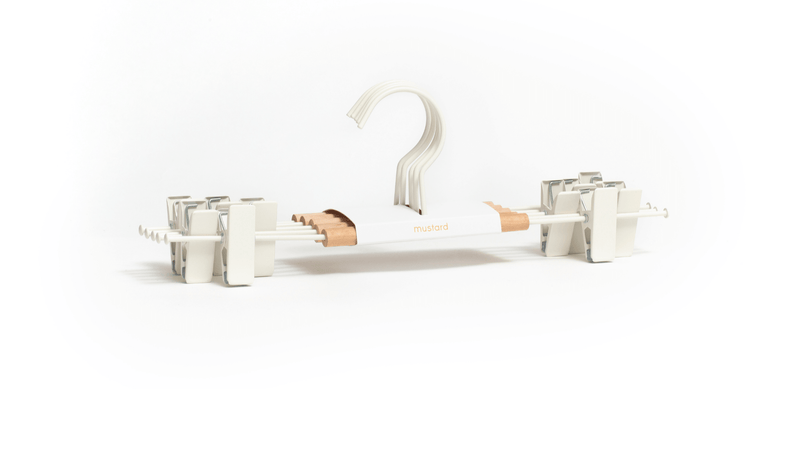 The Hangers - Mustard Made US Storage + Organization - Adut Clip Hanger - Chalk - HORNE
