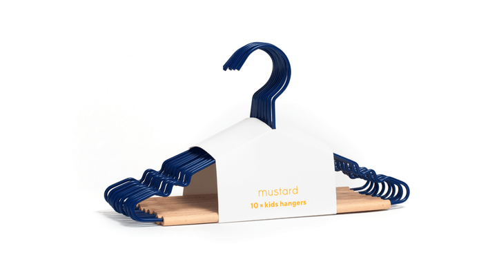 The Hangers - Mustard Made US Storage + Organization - Kids Top Hanger - Navy - HORNE