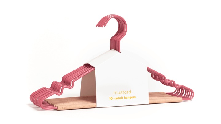 The Hangers - Mustard Made US Storage + Organization - Adult Top Hanger - Berry - HORNE