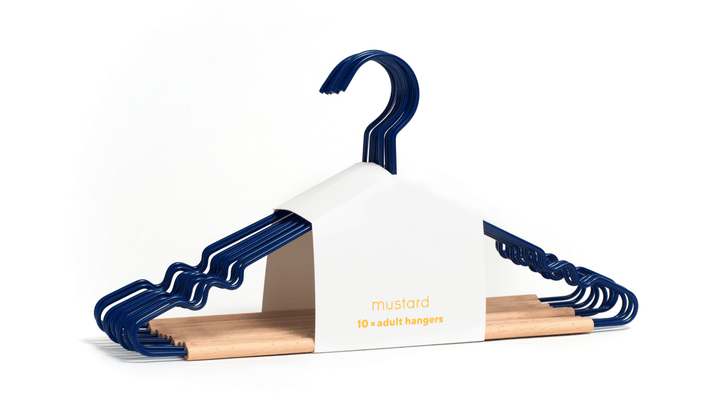 The Hangers - Mustard Made US Storage + Organization - Adult Top Hanger - Navy - HORNE