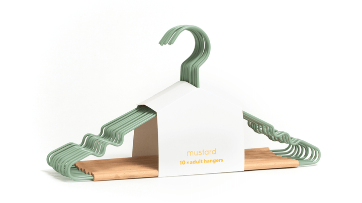 The Hangers - Mustard Made US Storage + Organization - Adult Top Hanger - Sage - HORNE