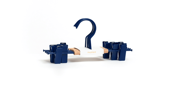 The Hangers - Mustard Made US Storage + Organization - Kids Clip Hanger - Navy - HORNE