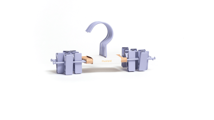 The Hangers - Mustard Made US Storage + Organization - Kids Clip Hanger - Lilac - HORNE