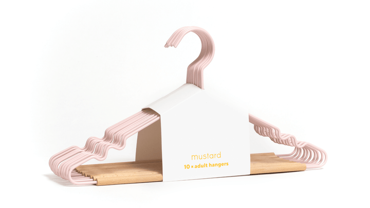 The Hangers - Mustard Made US Storage + Organization - Adult Top Hanger - Blush - HORNE