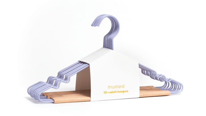 The Hangers - Mustard Made US Storage + Organization - Adult Top Hanger - Lilac - HORNE
