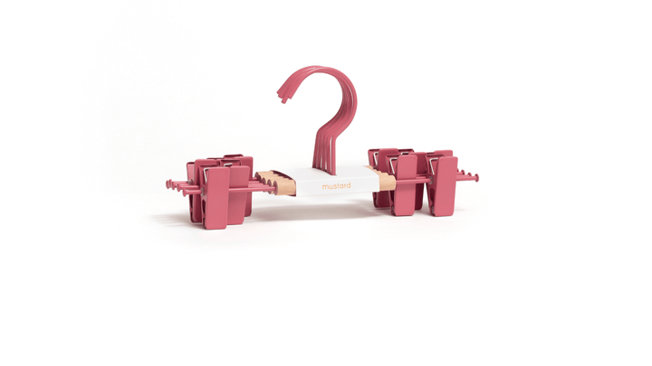 The Hangers - Mustard Made US Storage + Organization - Kids Clip Hanger - Berry - HORNE