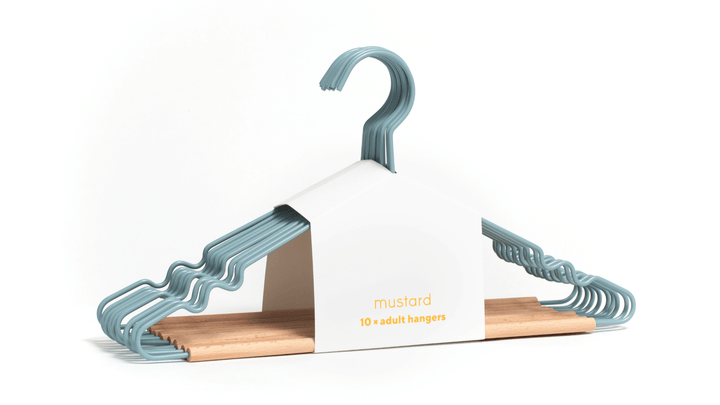 The Hangers - Mustard Made US Storage + Organization - Adult Top Hanger - Ocean - HORNE