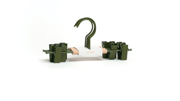 The Hangers - Mustard Made US Storage + Organization - Kids Clip Hanger - Olive - HORNE