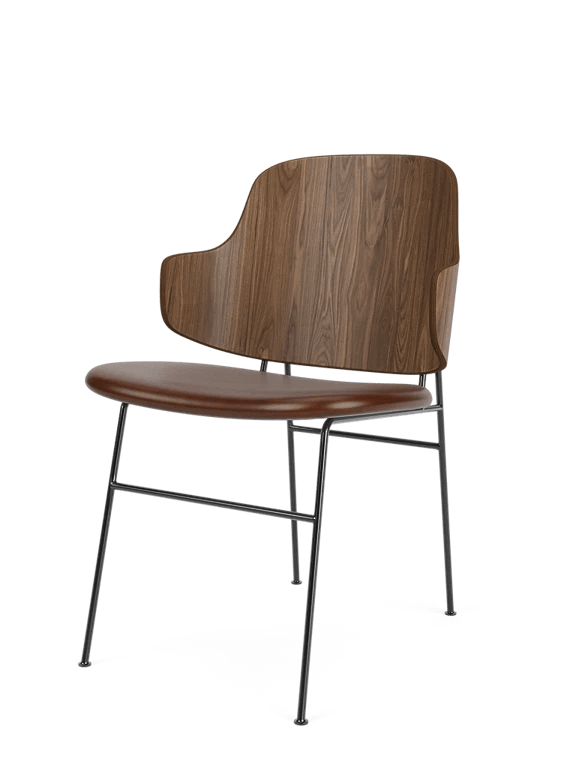 The Penguin Dining Chair - Seat Upholstered - Audo Copenhagen Chairs - Walnut - Dakar 0329 - HORNE
