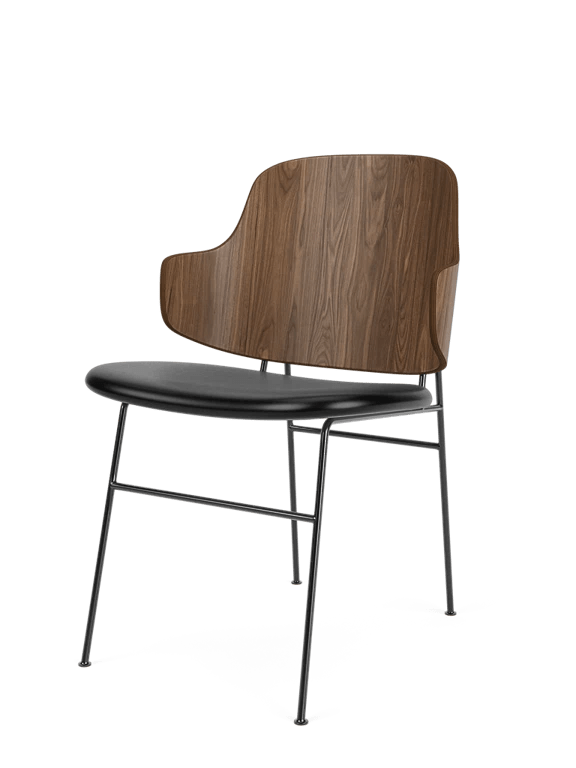 The Penguin Dining Chair - Seat Upholstered - Audo Copenhagen Chairs - Walnut - Dakar 0842 - HORNE