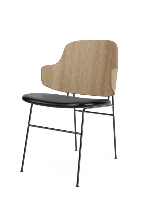 The Penguin Dining Chair - Seat Upholstered - Audo Copenhagen Chairs - Natural Oak - Dakar 0842 - HORNE