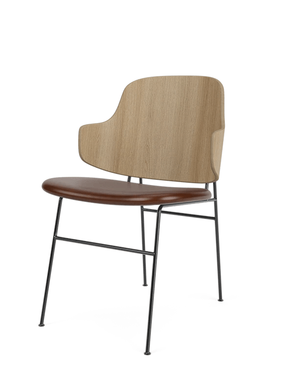 The Penguin Dining Chair - Seat Upholstered - Audo Copenhagen Chairs - Natural Oak - Dakar 0329 - HORNE