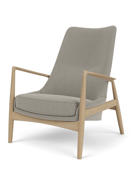 The Seal Lounge Chair - High Back - Audo Copenhagen Chairs - Natural Oak - Re - Wool Fabric - 0218 - HORNE