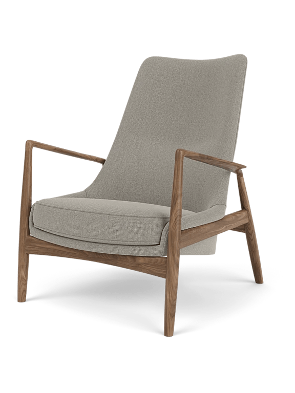The Seal Lounge Chair - High Back - Audo Copenhagen Chairs - Walnut - Re - Wool Fabric - 0218 - HORNE