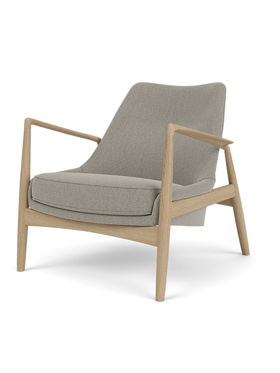 The Seal Lounge Chair - Low Back - Audo Copenhagen Chairs - Natural Oak - Re - Wool Fabric - 0218 - HORNE