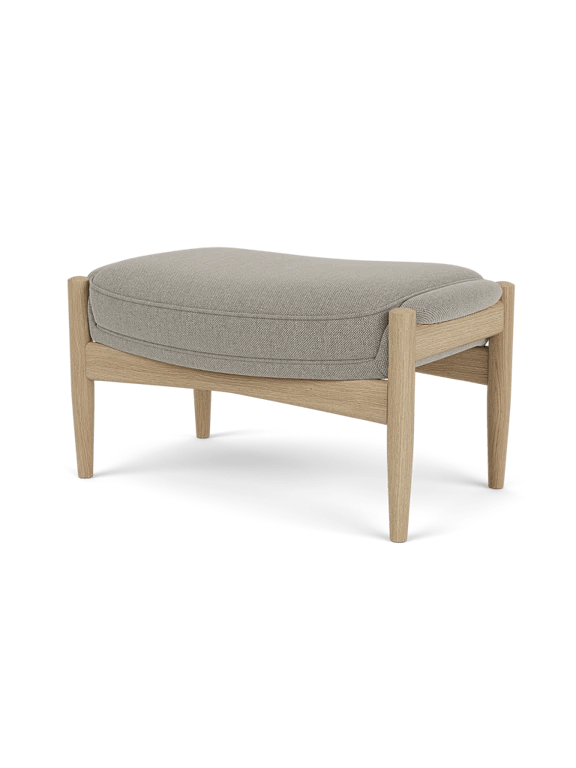 The Seal Ottoman - Audo Copenhagen Stools + Benches + Ottomans - Natural Oak - Re - Wool Fabric - 0218 - HORNE