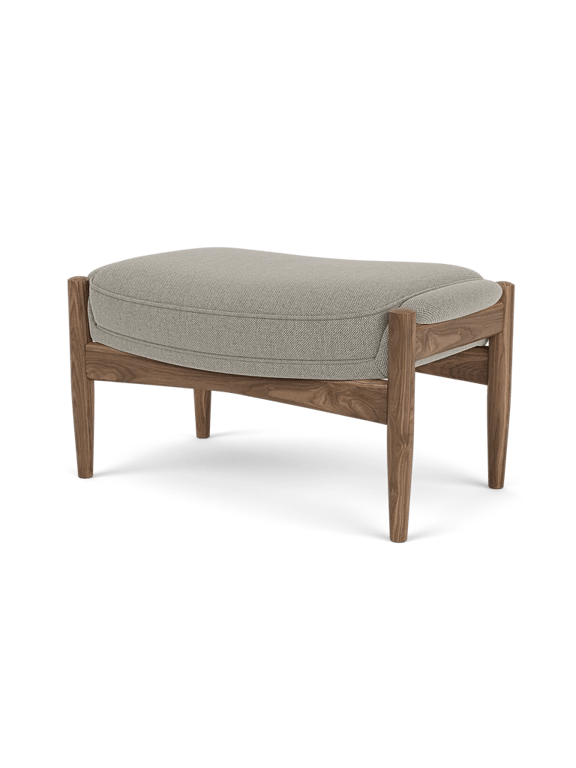 The Seal Ottoman - Audo Copenhagen Stools + Benches + Ottomans - Walnut - Re - Wool Fabric - 0218 - HORNE
