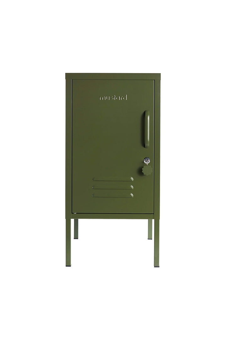The Shorty Locker - Mustard Made Storage + Organization - Olive - Left - HORNE