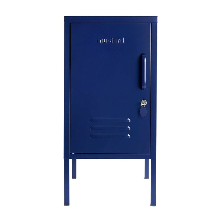 The Shorty Locker - Mustard Made US Storage + Organization - Navy - Left - HORNE