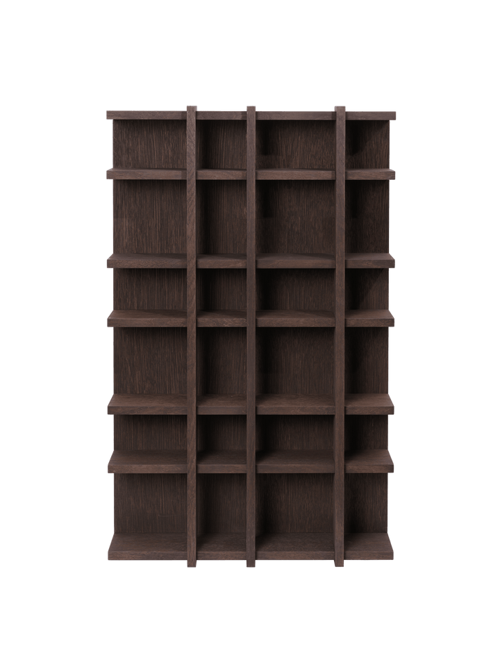 Tilem Shelf - 4x6 - Ferm Living Shelving - Dark Stained Oak - HORNE