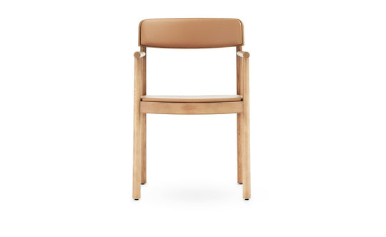 Timb Armchair Upholstery - Normann Copenhagen Dining Chairs - Tan/ Ultra Leather - Camel - HORNE