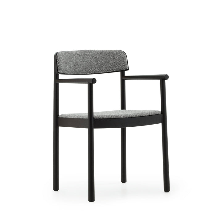 Timb Armchair Upholstery - Normann Copenhagen Dining Chairs - Black / Hallingdal 166 - HORNE