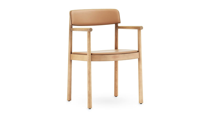 Timb Armchair Upholstery - Normann Copenhagen Dining Chairs - Tan/ Ultra Leather - Camel - HORNE