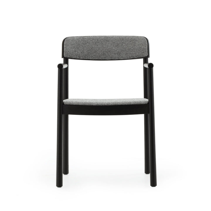 Timb Armchair Upholstery - Normann Copenhagen Dining Chairs - Black / Hallingdal 166 - HORNE