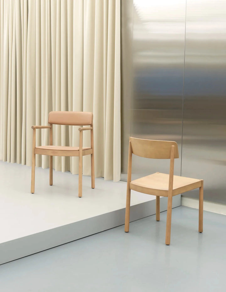 Timb Armchair Upholstery - Normann Copenhagen Dining Chairs - Black / Hallingdal 166 - HORNE
