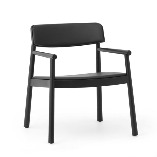 Timb Lounge Armchair Upholstery - Normann Copenhagen Lounge Chairs - Black/ Ultra Leather - HORNE