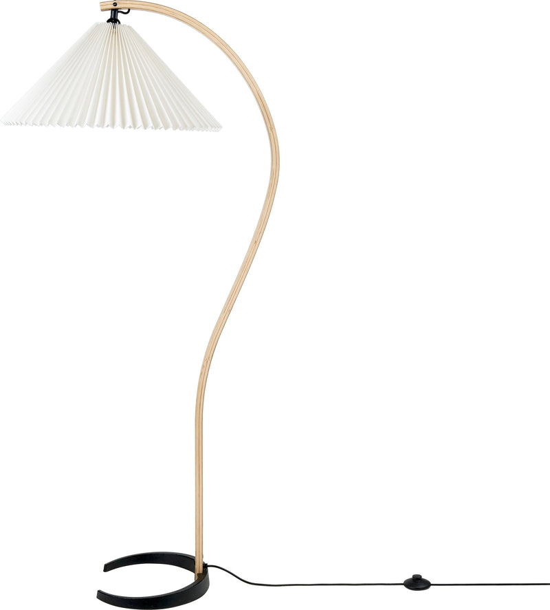 Timberline Floor Lamp - US - Gubi Floor Lamps - Oak/Birch - White - HORNE