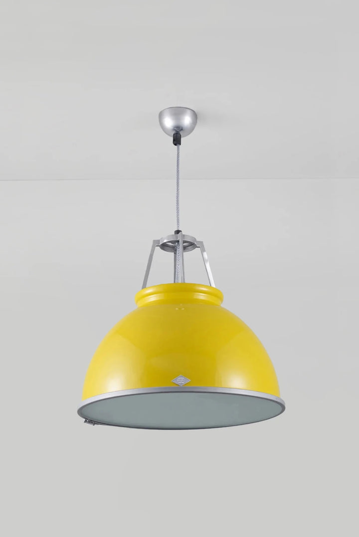 Titan Size 3 Pendant - Original BTC Pendants - Yellow - Etched Glass - HORNE