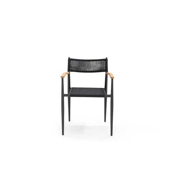 Togo Arm Chair - BETACO Chairs - Black Rope / Black Aluminum - HORNE