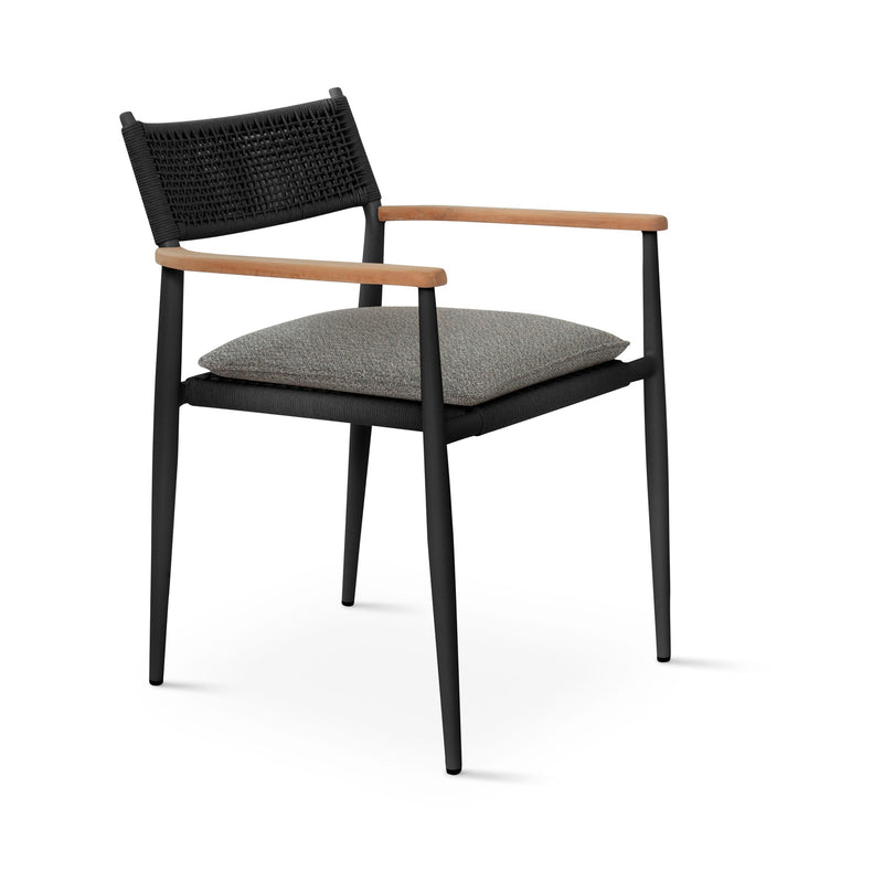 Togo Arm Chair - BETACO Chairs - Black Rope / Black Aluminum - HORNE