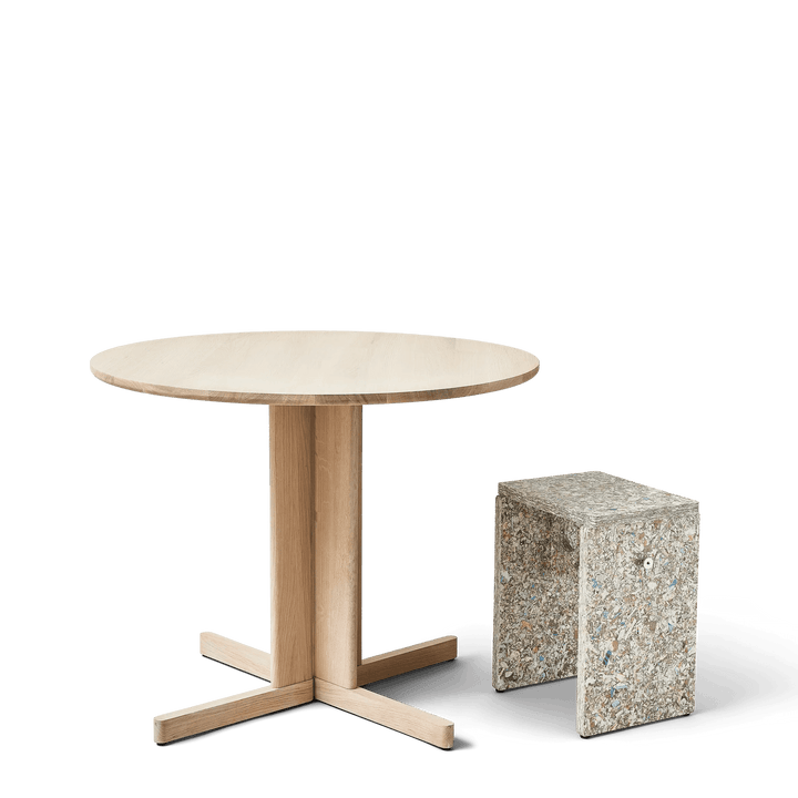 Trefoil Round Table - Form + Refine Tables + Desks - White Oak - HORNE