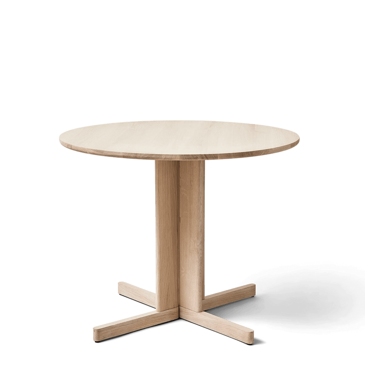 Trefoil Round Table - Form + Refine Tables + Desks - White Oak - HORNE