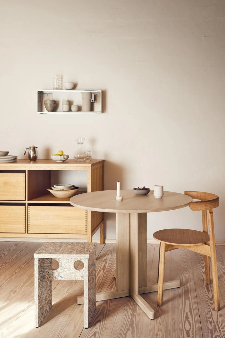 Trefoil Round Table - Form + Refine Tables + Desks - White Oak - HORNE