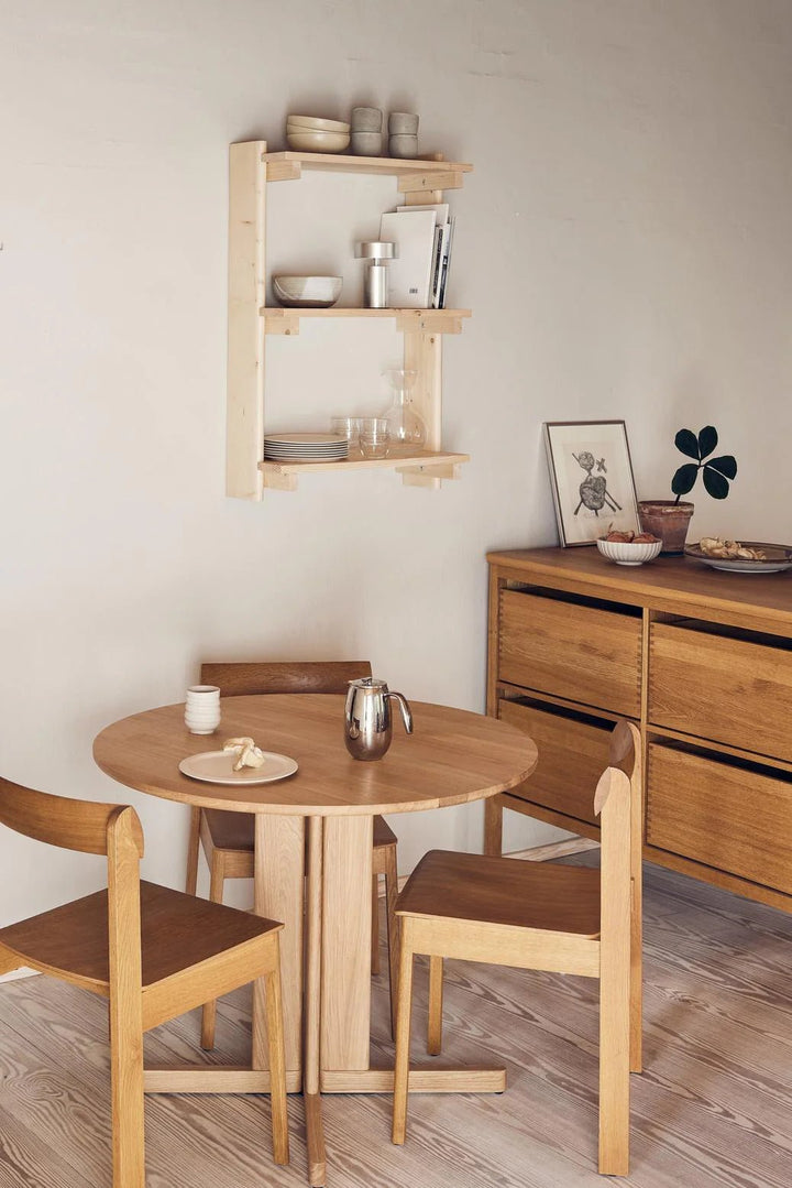 Trefoil Round Table - Form + Refine Tables + Desks - White Oak - HORNE