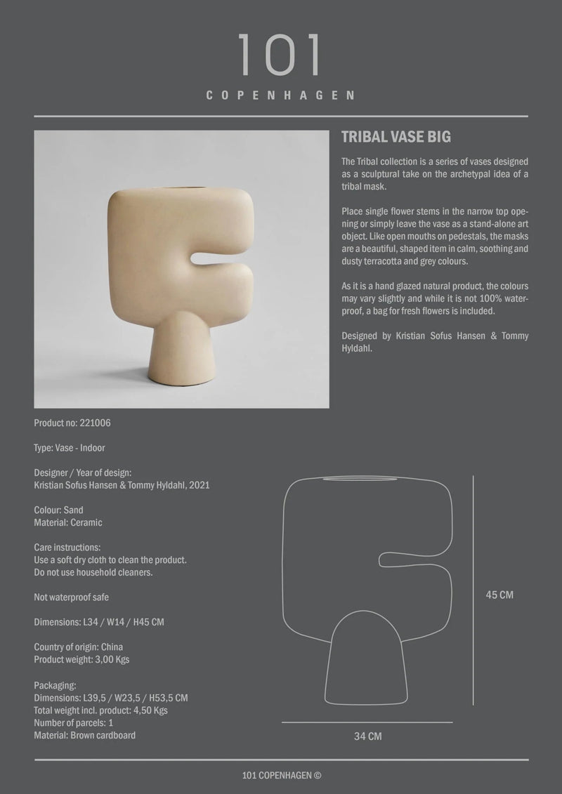 Tribal Vase - 101 Copenhagen Vases - Mini - Terracotta - HORNE