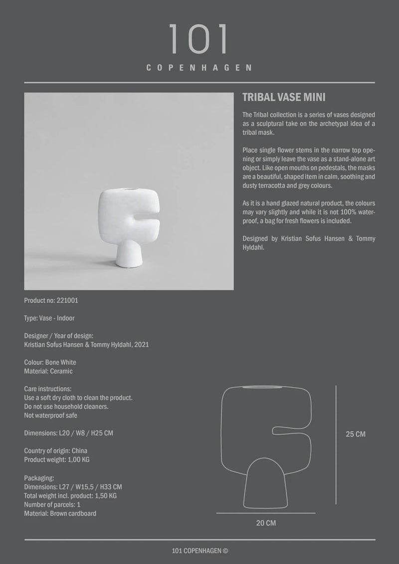 Tribal Vase - 101 Copenhagen Vases - Mini - Terracotta - HORNE