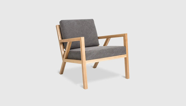 Truss Chair - Gus* Modern Chairs - Truss Lounge Chair Vintage Smoke Ash Natural - HORNE