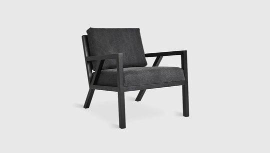 Truss Chair - Gus* Modern Chairs - Truss Lounge Chair Vintage Mineral Ash Black - HORNE
