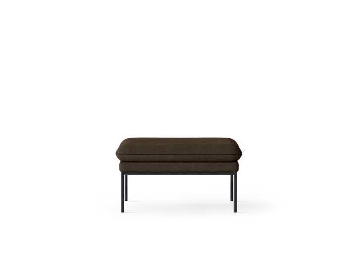 Turn Pouf - Ferm Living Stools + Benches + Ottomans - Hallingdal - Dark Brown - HORNE