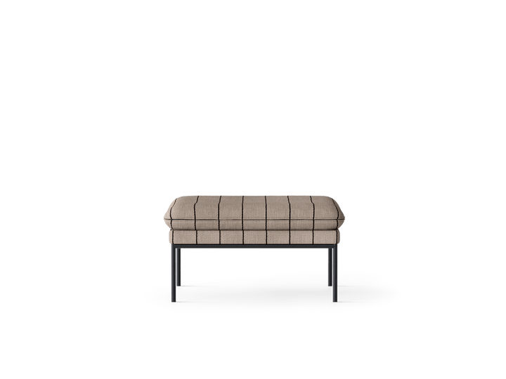 Turn Pouf - Ferm Living Stools + Benches + Ottomans - Pasadena - Sand/Black - HORNE