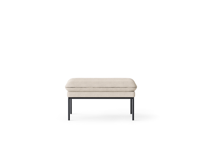 Turn Pouf - Ferm Living Stools + Benches + Ottomans - Cotton Linen - Natural - HORNE